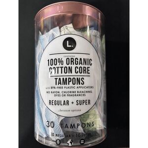 L. Organic Cotton Full Size Multipack Tampons - Regular/Super 30ct